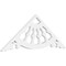 Ekena Millwork Pitch Wagon Wheel Architectural Grade PVC Gable Pediment, 36"W x 13 1/2"H x 1"P (9/12) GPP036X014X100WAG - alternate 1